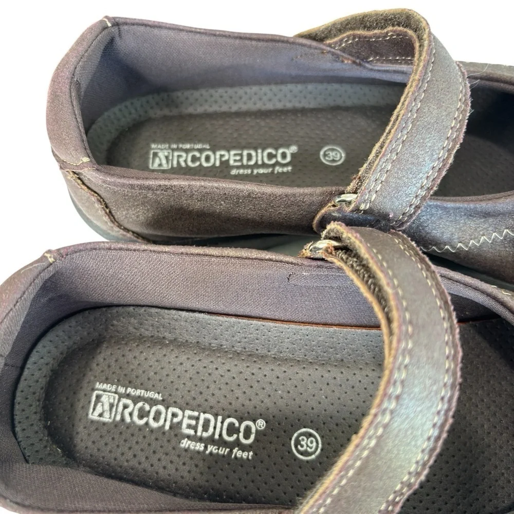 Arcopedico L18 Mary Jane Comfort Ballet Flat Womens Shoe Size 39 US 8.5 9 Brown